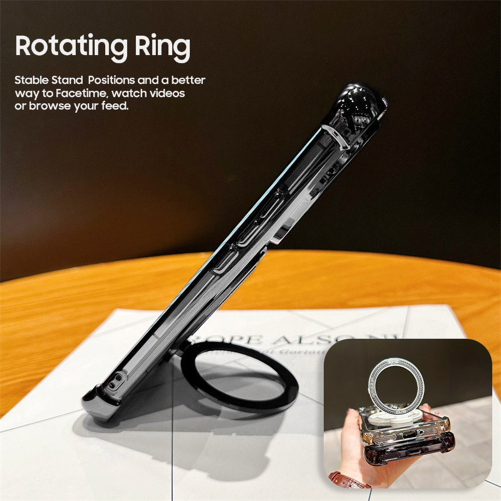 Redmi Note 13 Pro+ 5G Premium Stress Buster Wheel Rotating Shockproof Airbags Case