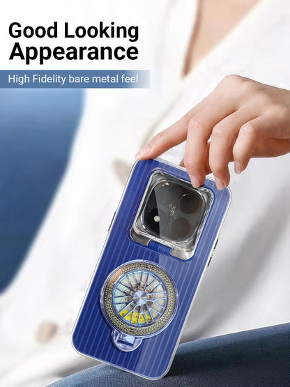Redmi Note 14 Pro+ 5G Luxury Dual Layer Hybrid Camera Wheel Rotating Case