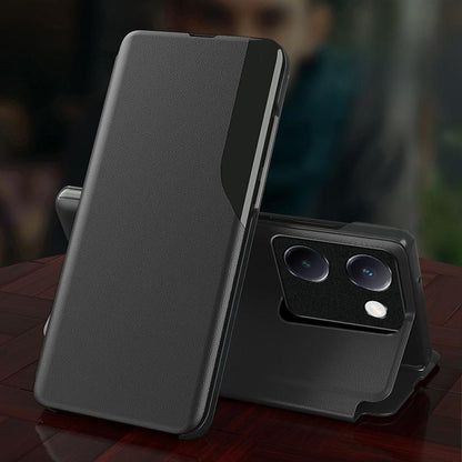 Vivo Y200 Pro 5G Luxury Half Window Leather Flip Case