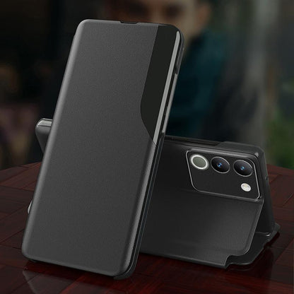 Vivo Y200 5G Luxury Half Window Leather Flip Case