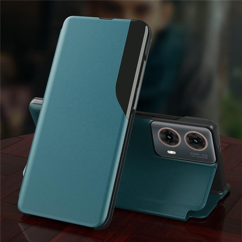 Motorola Edge 50 Fusion 5G Luxury Half Window Leather Flip Case
