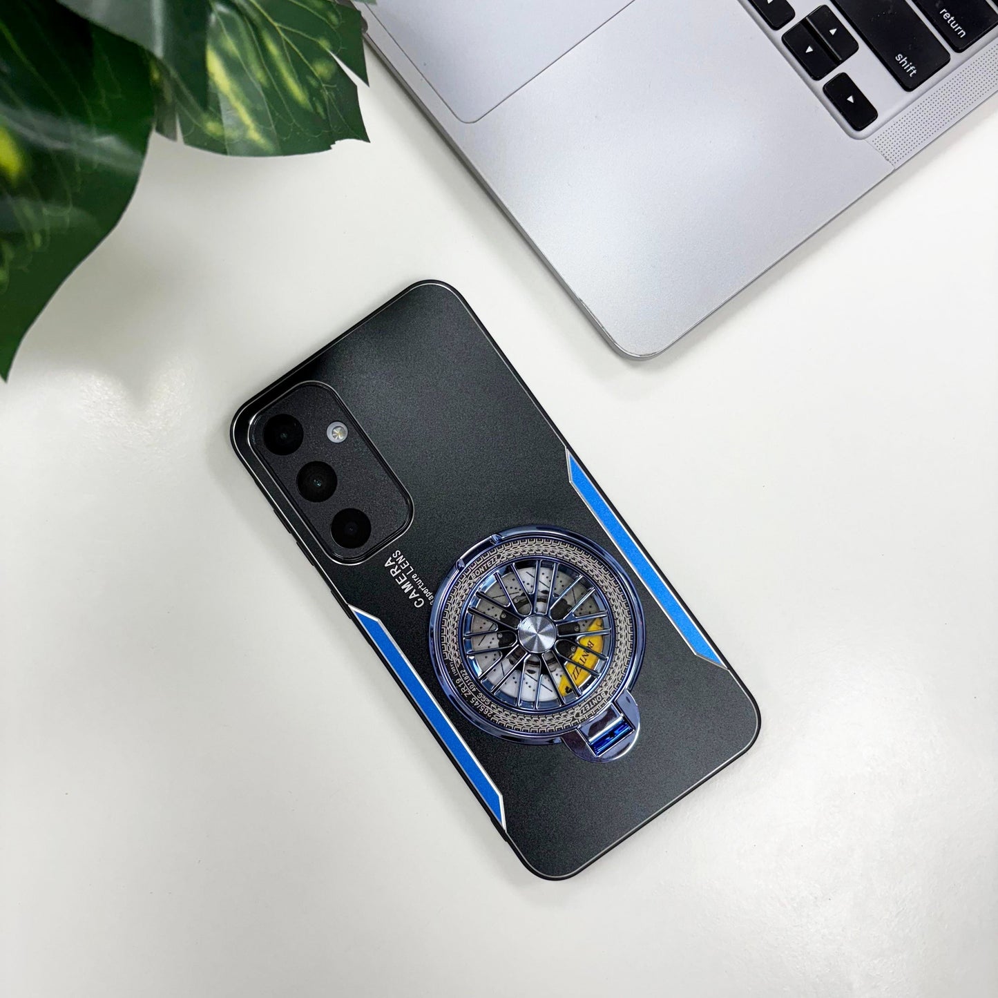 Samsung Galaxy S24 FE 5G Best Selling Stress Buster Wheel Aluminium Metal Scratch Resistant Back Case