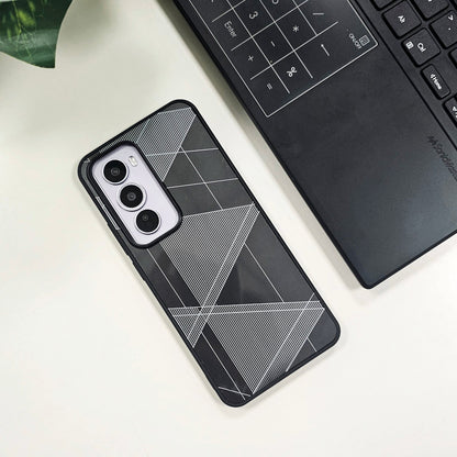 Oppo Reno 12 Pro 5G Triangle Pattern Matte Back Shockproof Case