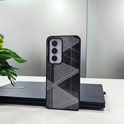 Oppo Reno 12 Pro 5G Triangle Pattern Matte Back Shockproof Case