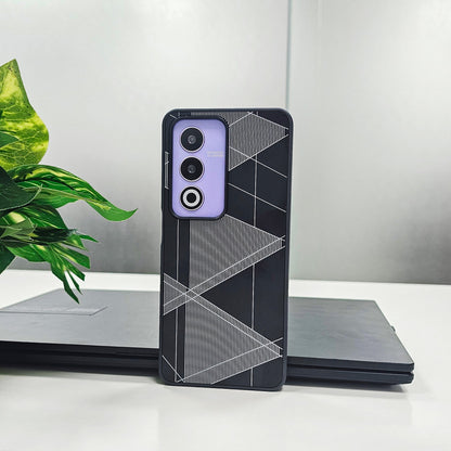 Oppo A3 5G Triangle Pattern Matte Back Shockproof Case