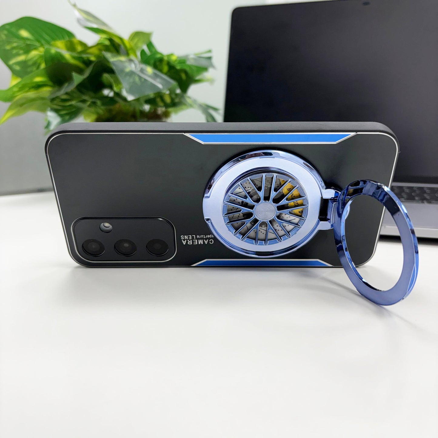 Samsung Galaxy A35 5G Best Selling Stress Buster Wheel Aluminium Metal Scratch Resistant Back Case