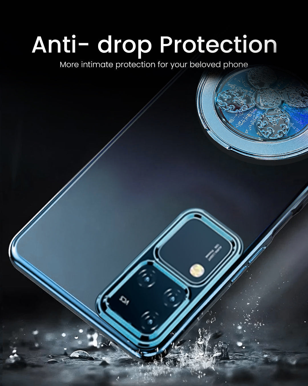 Vivo V30 Pro 5G Electroplating Reflective Fidget Rotating Back Case