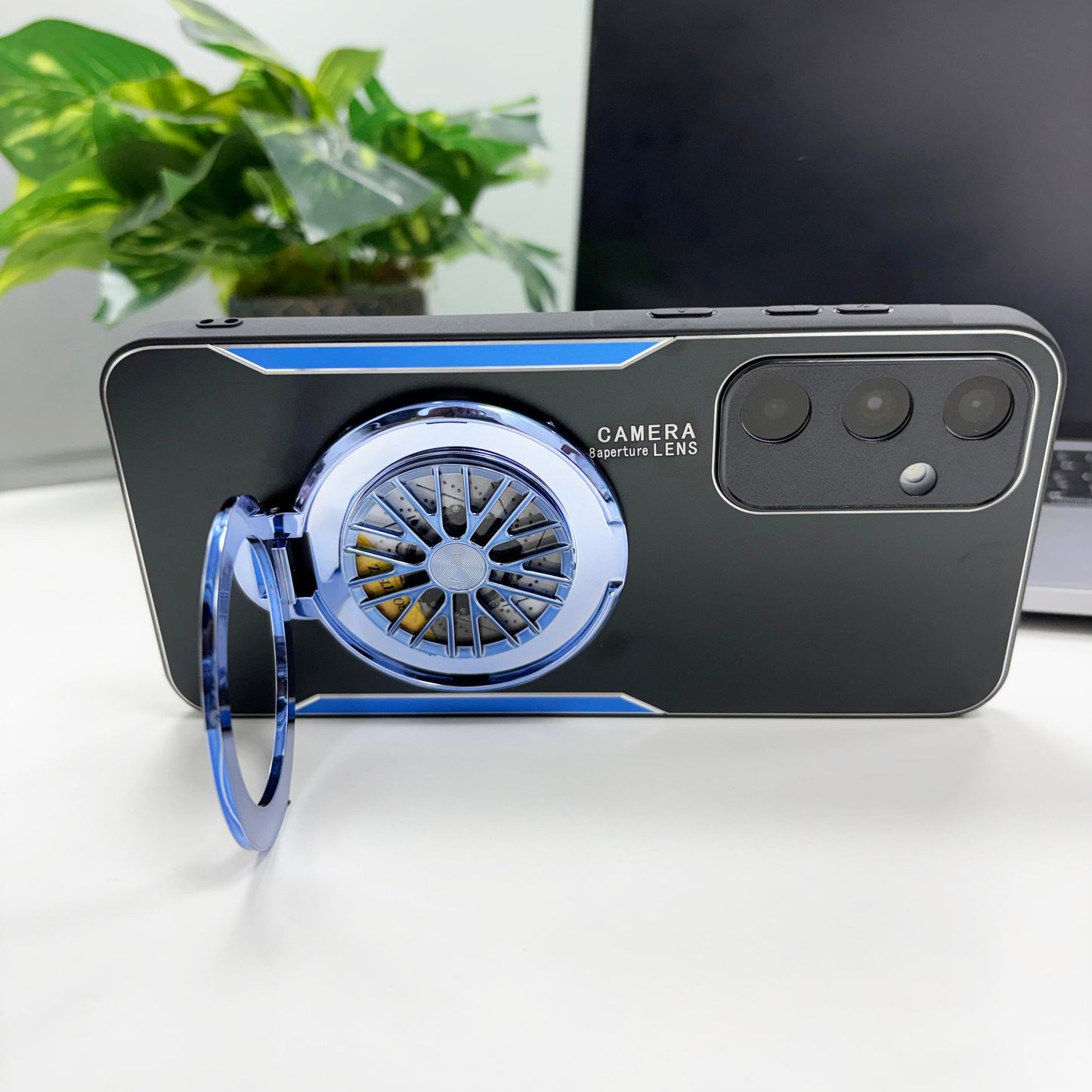 Samsung Galaxy S24 FE 5G Best Selling Stress Buster Wheel Aluminium Metal Scratch Resistant Back Case