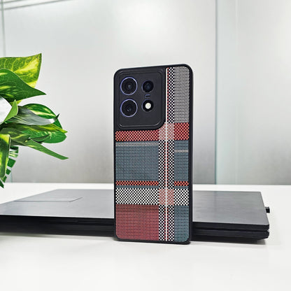 Motorola Edge 50 Pro 5G Luxury Grid Pattern Glass Back Shockproof Case