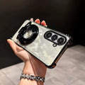 Samsung Galaxy A15 5G Original Luxury Magnifier Ring Stand Shockproof Airbags Corner Case