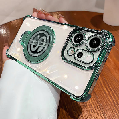 Oppo Reno14 5G Four Corner Airbags 100% Original Astro Money Magnet Rotating Dollar Case