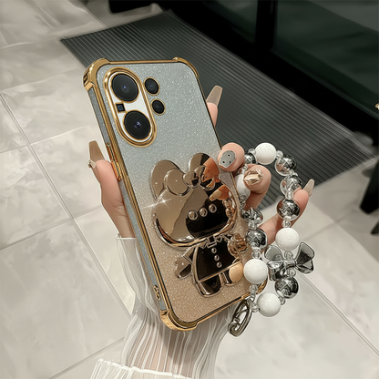 Vivo V60 5G Minimal Rabbit Design with Luxury Strap Phone Case