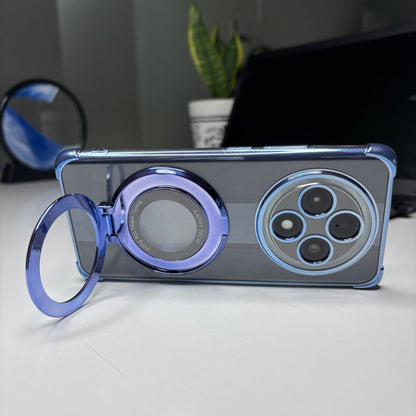 Oppo F27 Pro+ 5G Original Luxury Magnifier Ring Stand Shockproof Airbags Corner Case