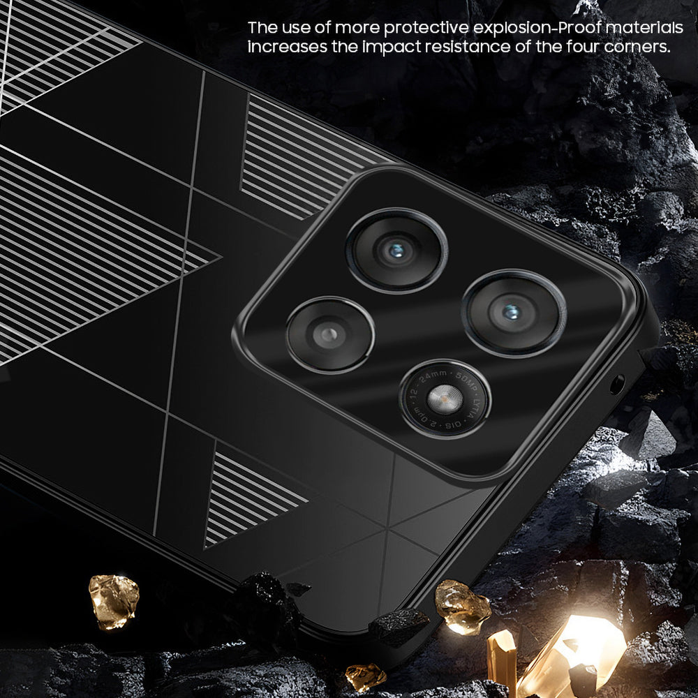 Motorola Edge 60 5G Fusion Triangle Pattern Matte Back Shockproof Case