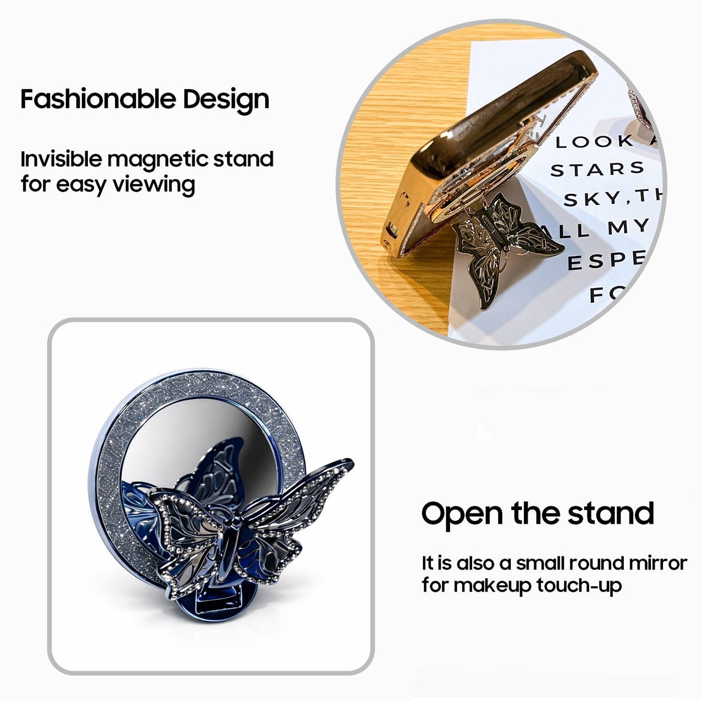 Motorola Edge 50 Fusion 5G Premium Butterfly Stand Airbags Case