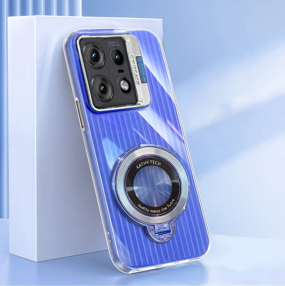 Motorola Edge 50 Pro Case with kickstand open.