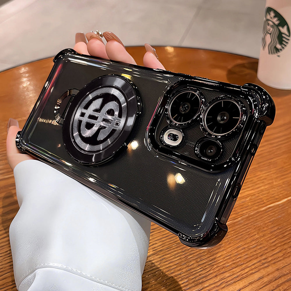 Oppo Reno13 5G Four Corner Airbags 100% Original Astro Money Magnet Rotating Dollar Case