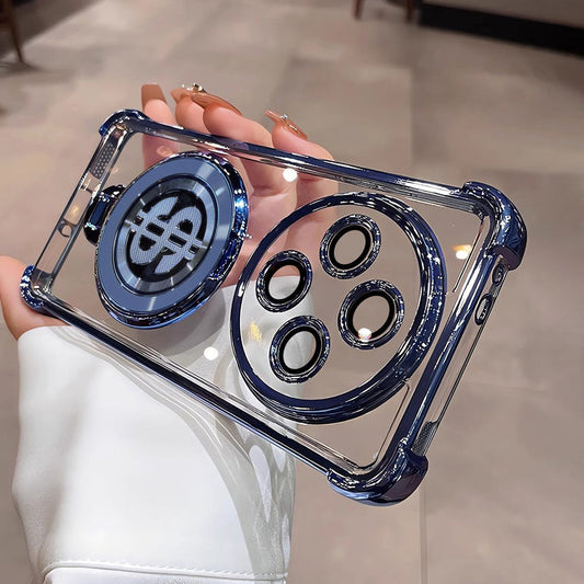 Clear OPPO F27 PRO case with blue accents