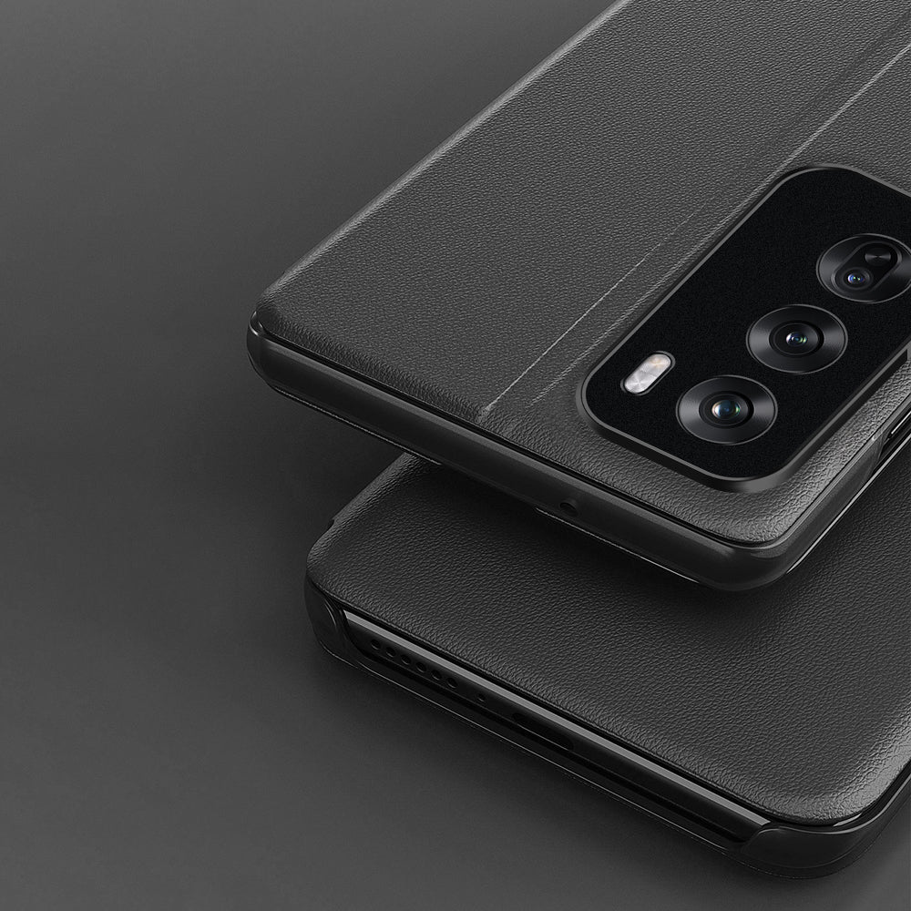 Oppo Reno12 5G Luxury Half Window Leather Flip Case