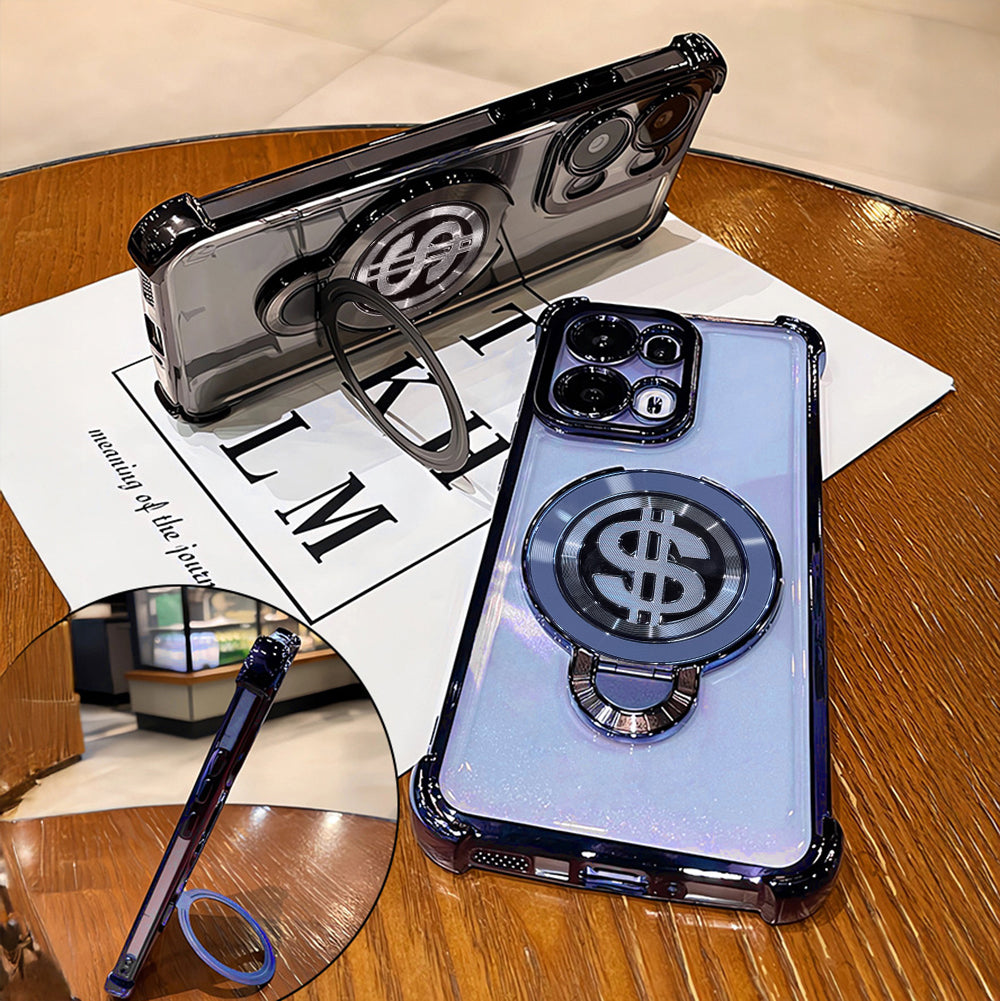 Oppo Reno13 5G Four Corner Airbags 100% Original Astro Money Magnet Rotating Dollar Case