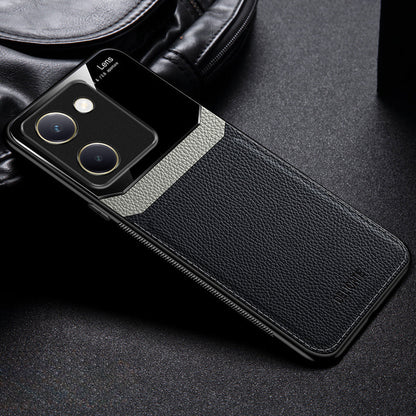 Vivo Y200 Pro 5G Premium Leather Lens Protective Case