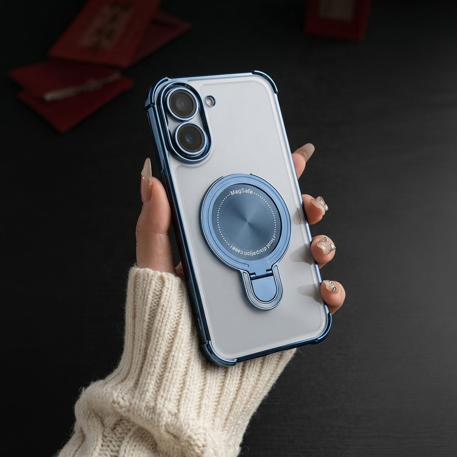 OnePlus Nord CE5 5G Luxury Four Corner Invincible Bracket Ring Stand Case