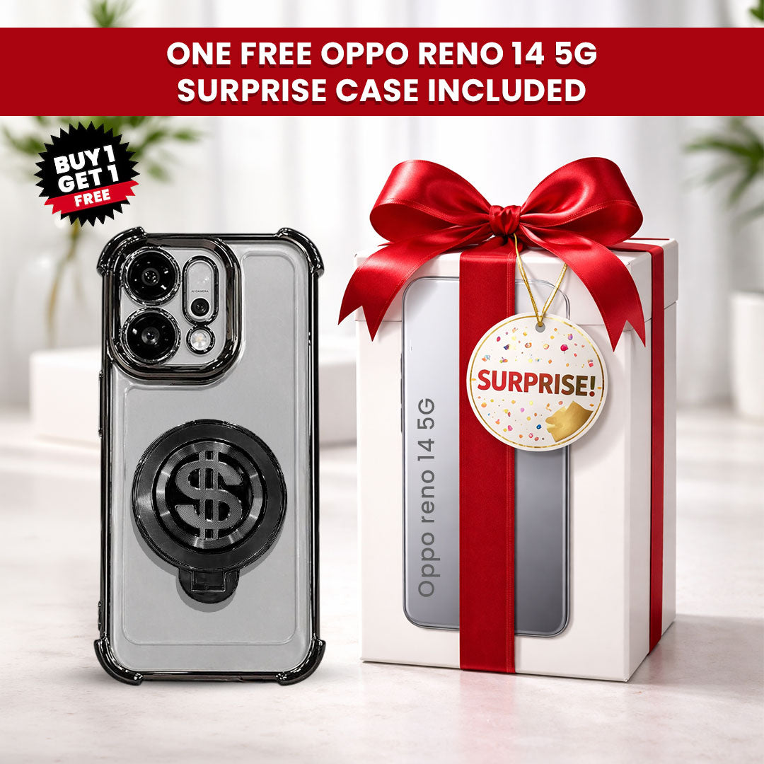 Oppo Reno14 5G Four Corner Airbags 100% Original Astro Money Magnet Rotating Dollar Case(Buy 1 Get 1 Surprise Cover)