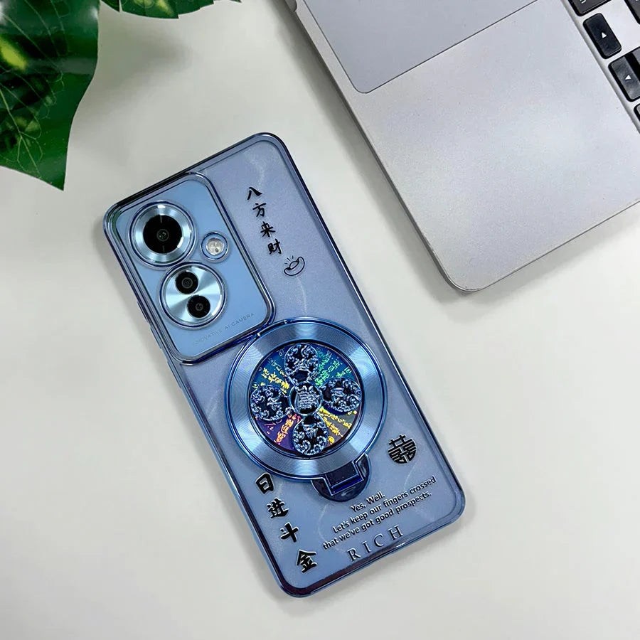 Oppo F25 Pro 5G Rich Manifestation Reflective Fidget Rotating Back Case