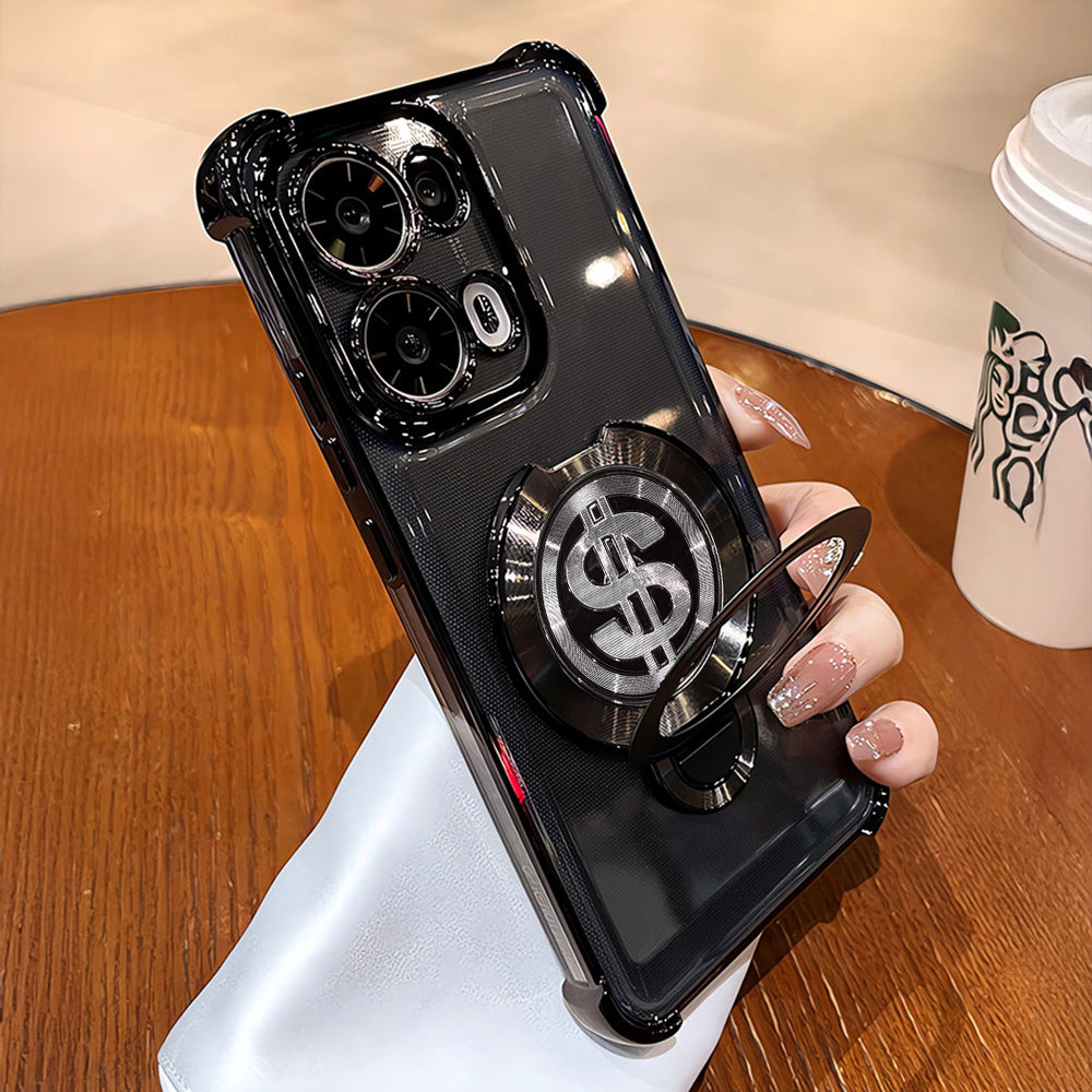 Stylish Oppo F31 5G money magnet rotating dollar cover


