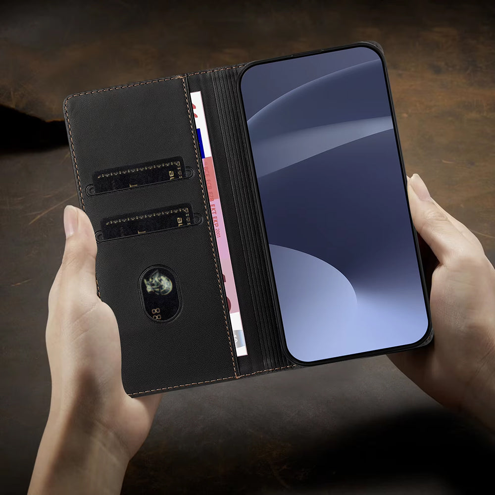 Elegant PU leather case with magnetic closure for Oppo Reno 12 Pro 5G