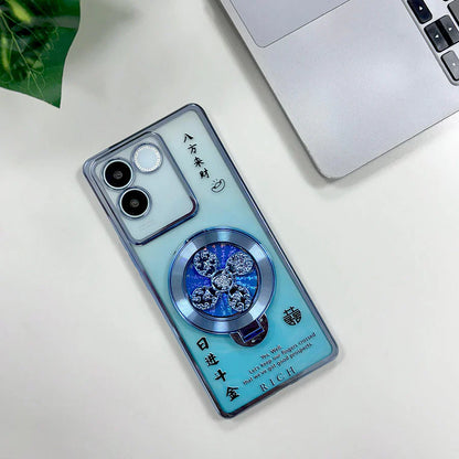 Vivo T2 Pro 5G Rich Manifestation Reflective Fidget Rotating Back Case