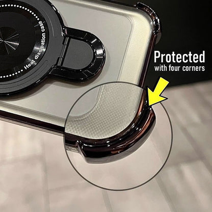 Motorola Edge 70 5G Luxury Four Corner Invincible Bracket Ring Stand Case