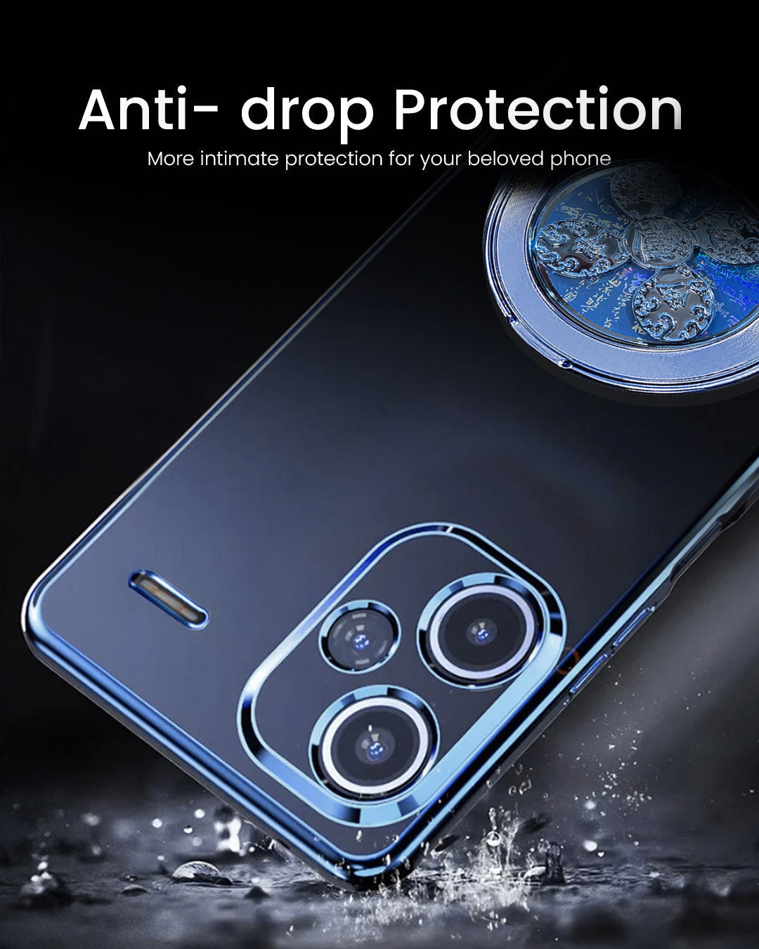 Redmi Note 13 Pro+ 5G Electroplating Reflective Fidget Rotating Back Case