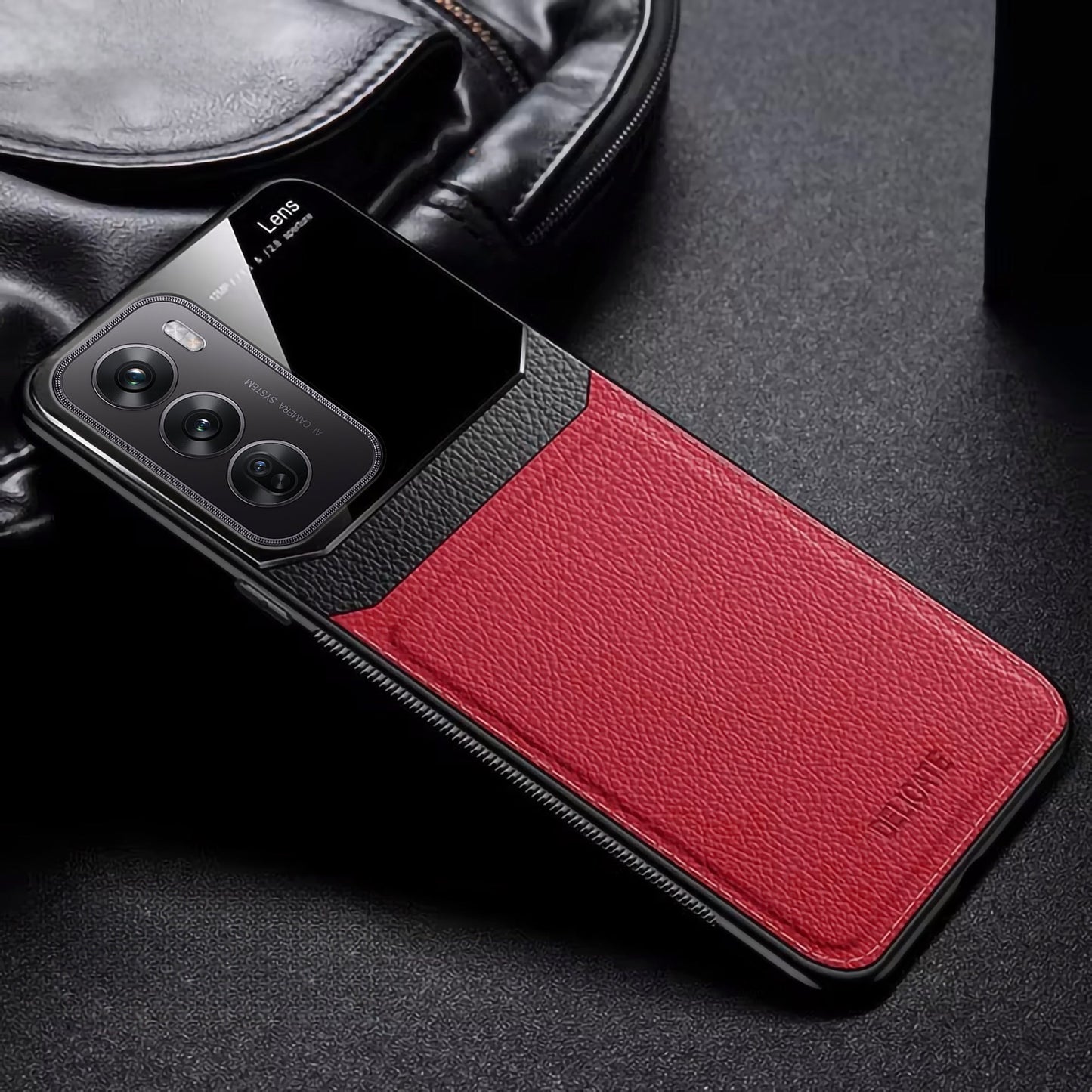 Oppo Reno12 5G Premium Leather Lens Protective Case