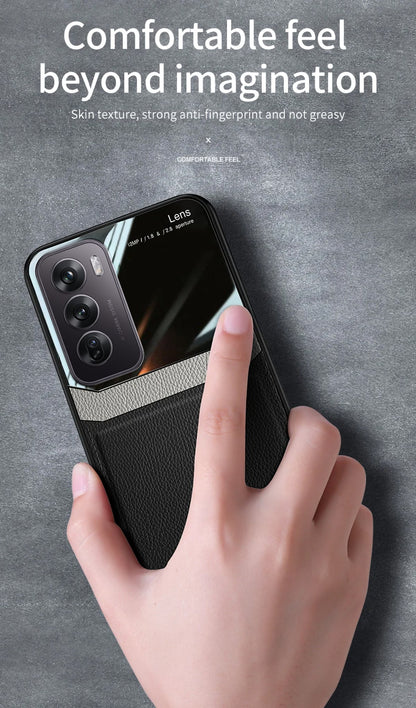 Oppo Reno12 5G Premium Leather Lens Protective Case