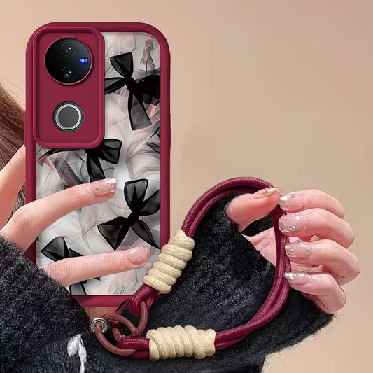 Vivo V50 5G Elegant Bowknot with Wrist Strap Phone Case