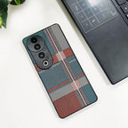 Vivo V40 Pro 5G Luxury Grid Pattern Glass Back Shockproof Case